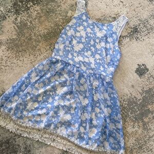 Alice Through the Looking Glass Blue and White Floral Dress